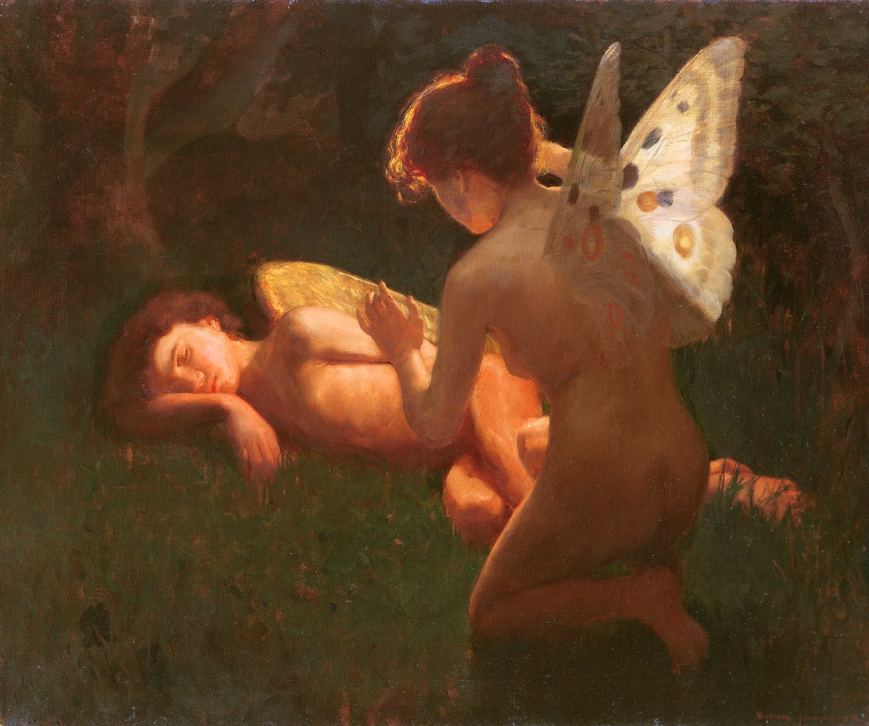 Amor og Psyche, 1898 af Middleton Jameson