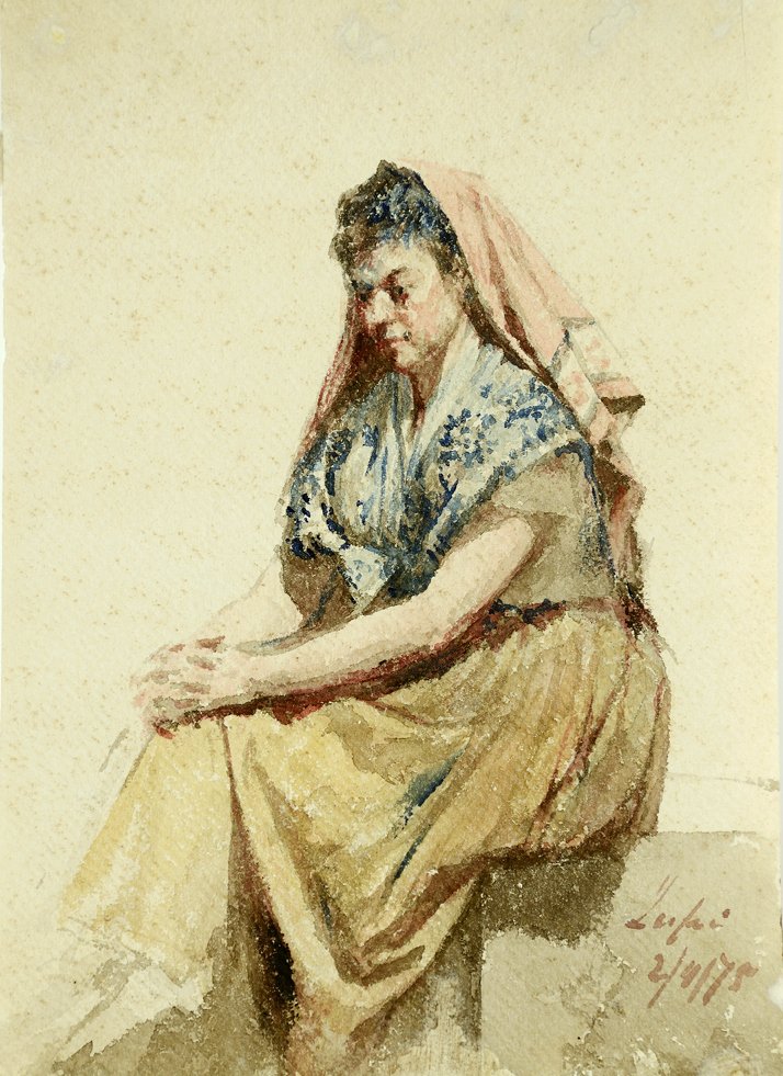 Siddende kvinde af Miguel Angelo Lupi