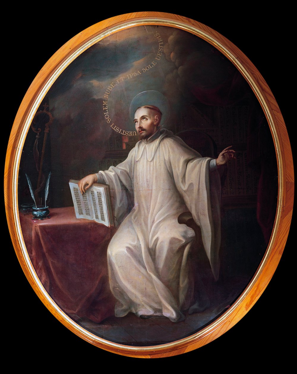 Repræsentation af Sankt Bernhard af Clairvaux (1090-1153) af Miguel Cabrera