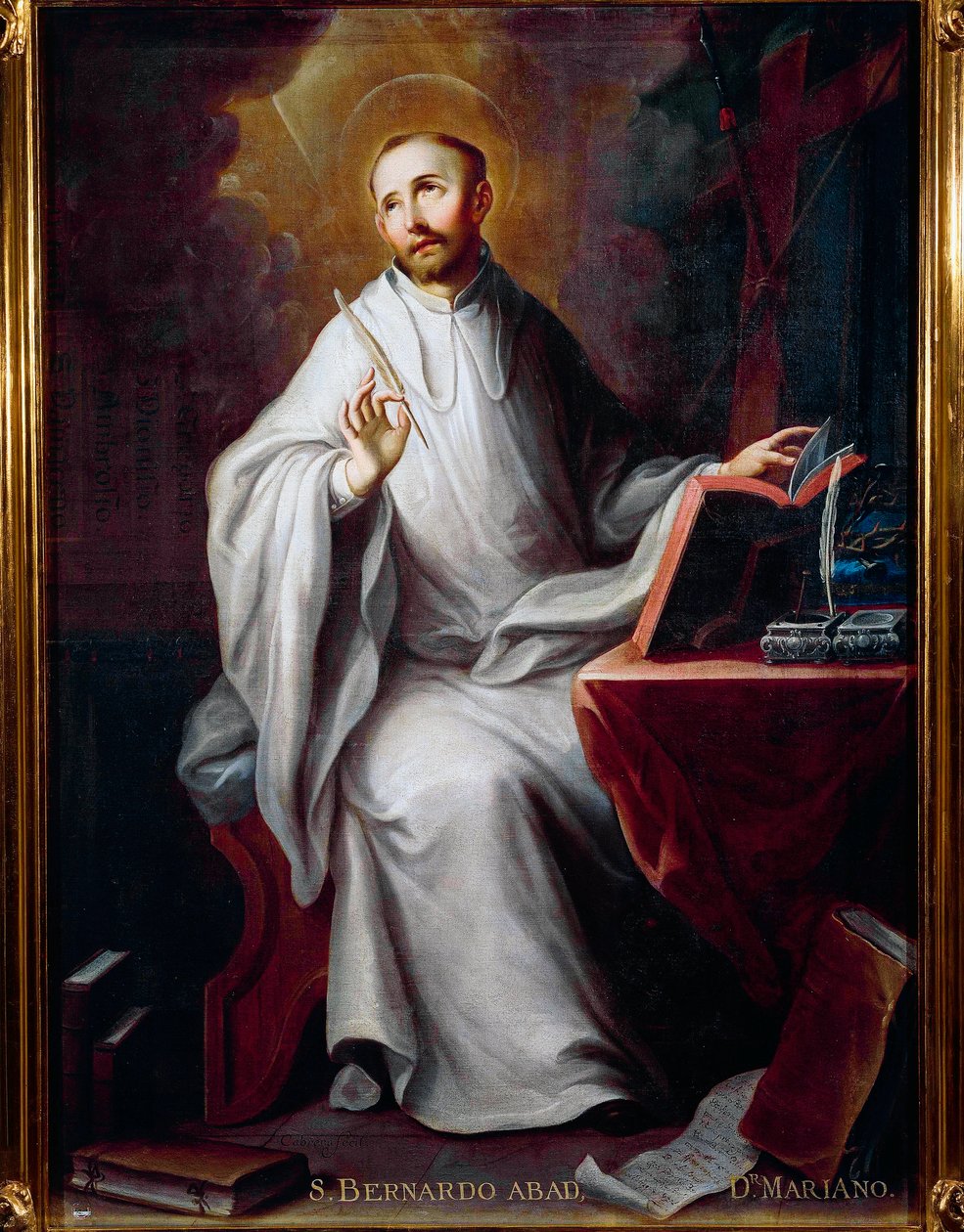 Repræsentation af Sankt Bernhard af Clairvaux (1090-1153) af Miguel Cabrera