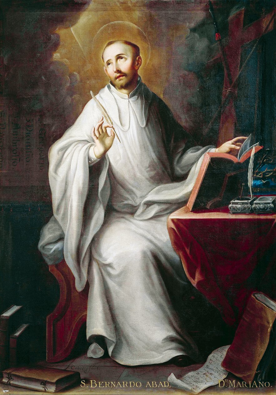 Sankt Bernard, af Miguel Cabrera (1695-1768) af Miguel Cabrera