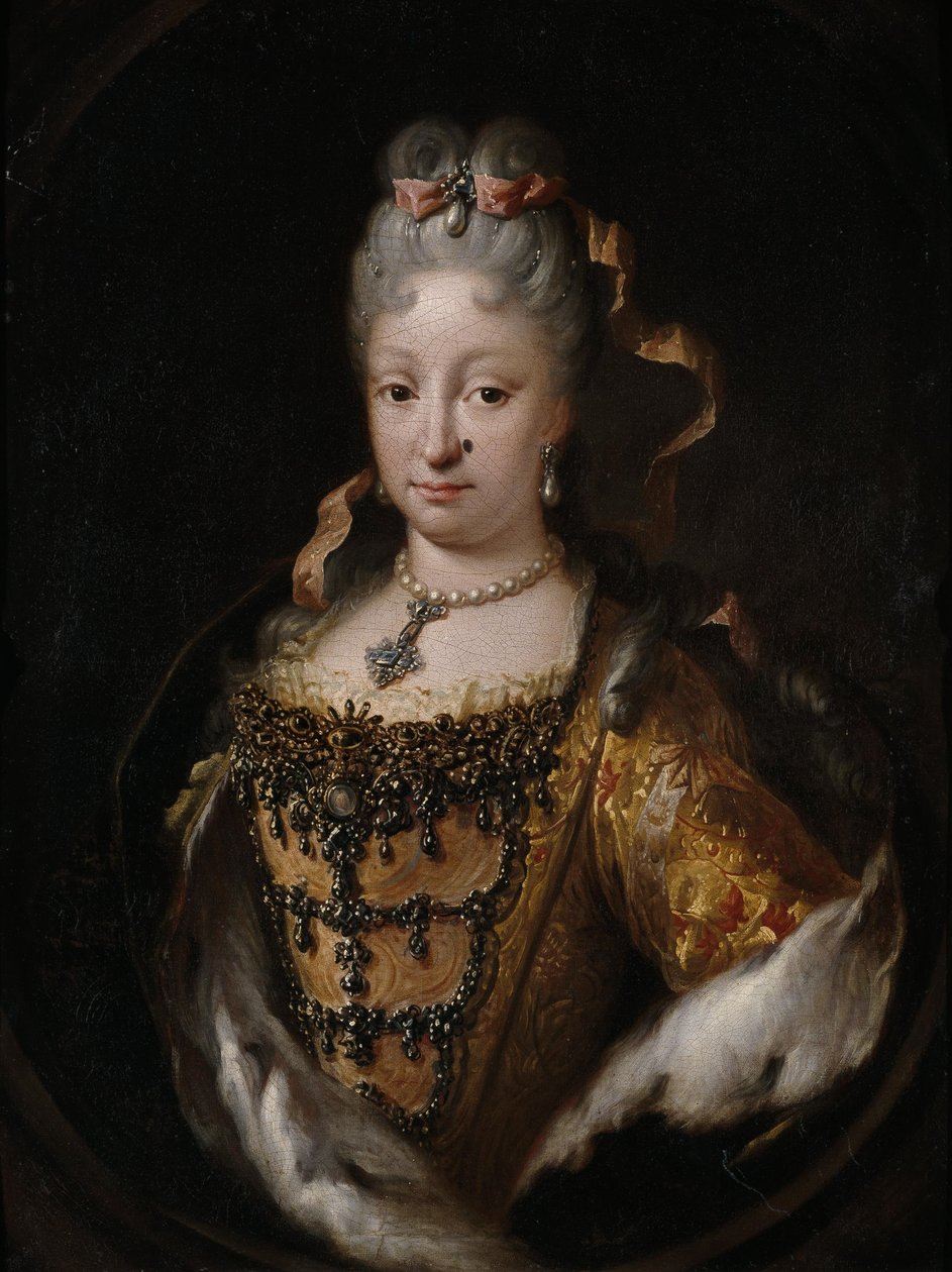 Spansk: Isabel de Farnesio Isabella Farnese af Miguel Jacinto Meléndez