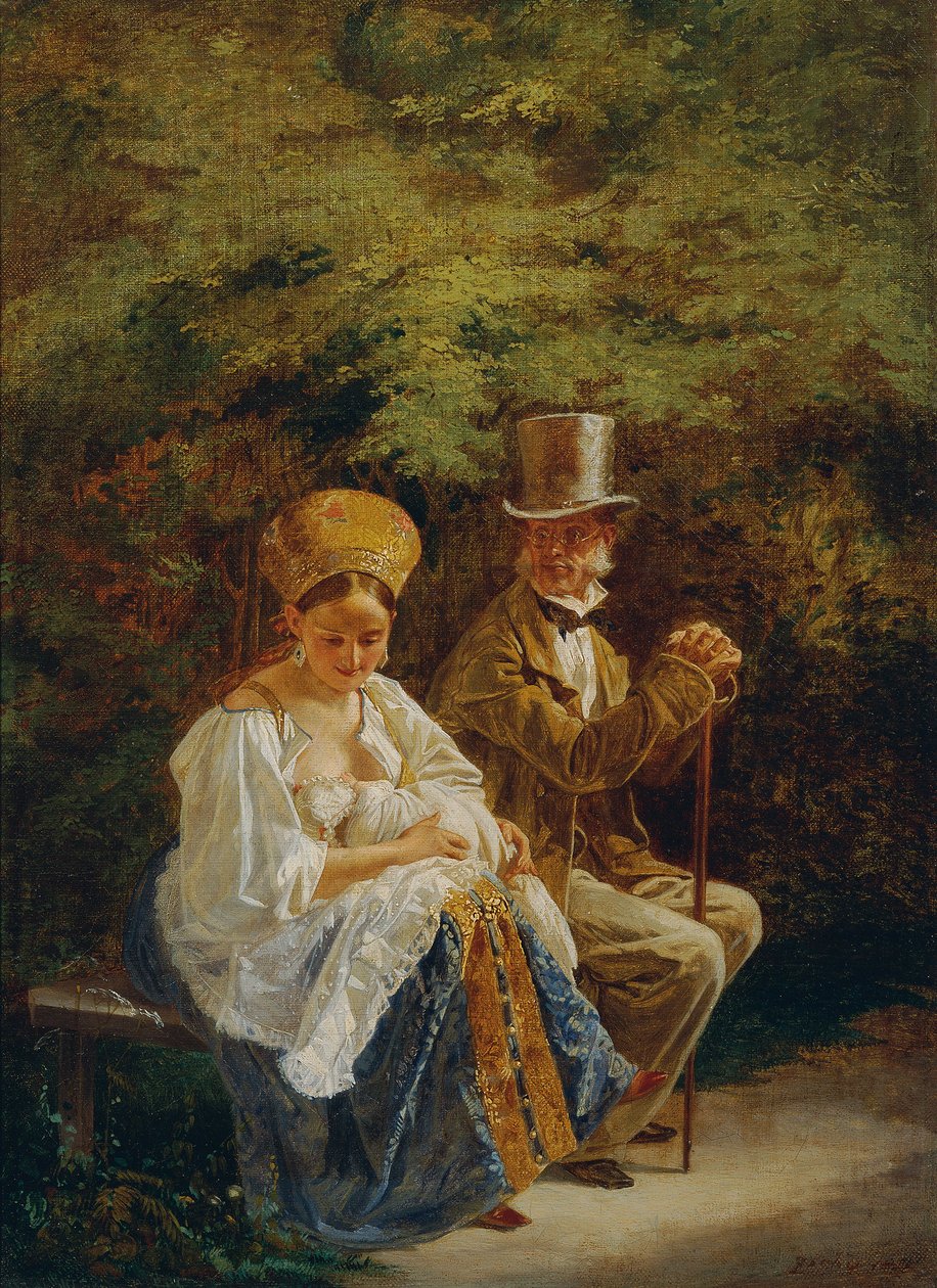 Den gamle ungkarl, 1847-1849. af Mihály Zichy