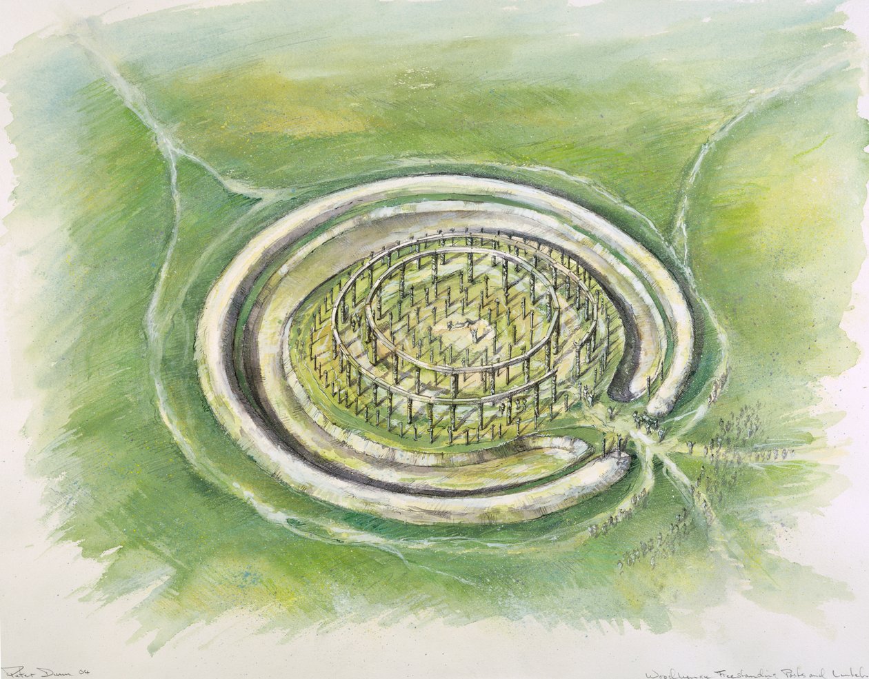 Woodhenge, c25. århundrede f.Kr., c1990-2010 af Mike Seaforth