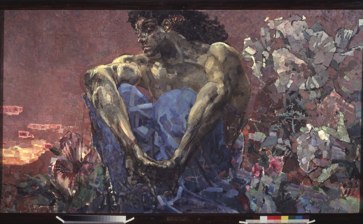 Den siddende dæmon, 1890 af Mikhail Aleksandrovich Vrubel