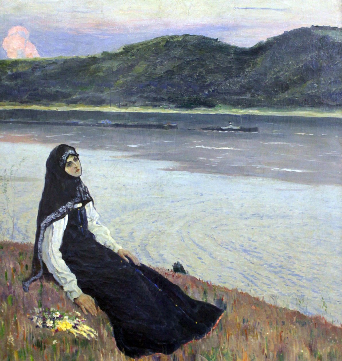 Ved floden Volga af Mikhail Vasilievich Nesterov