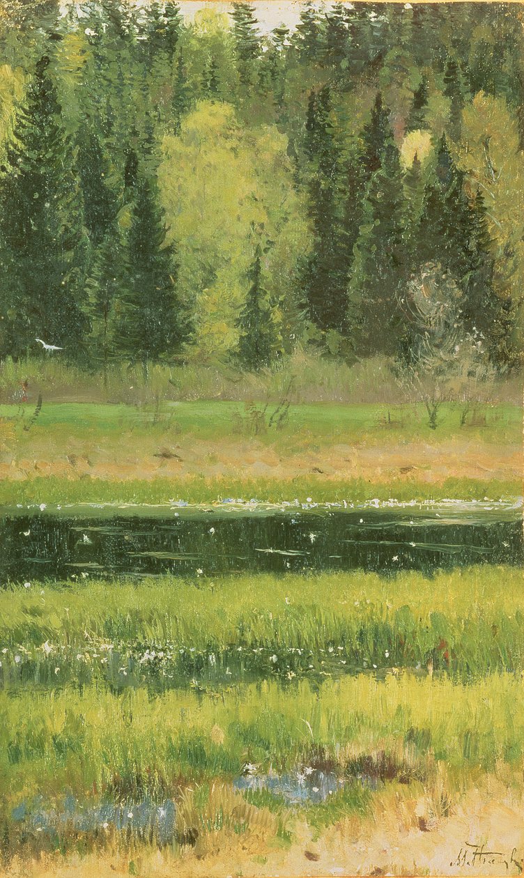 Landskab, 1890 af Mikhail Vasilievich Nesterov