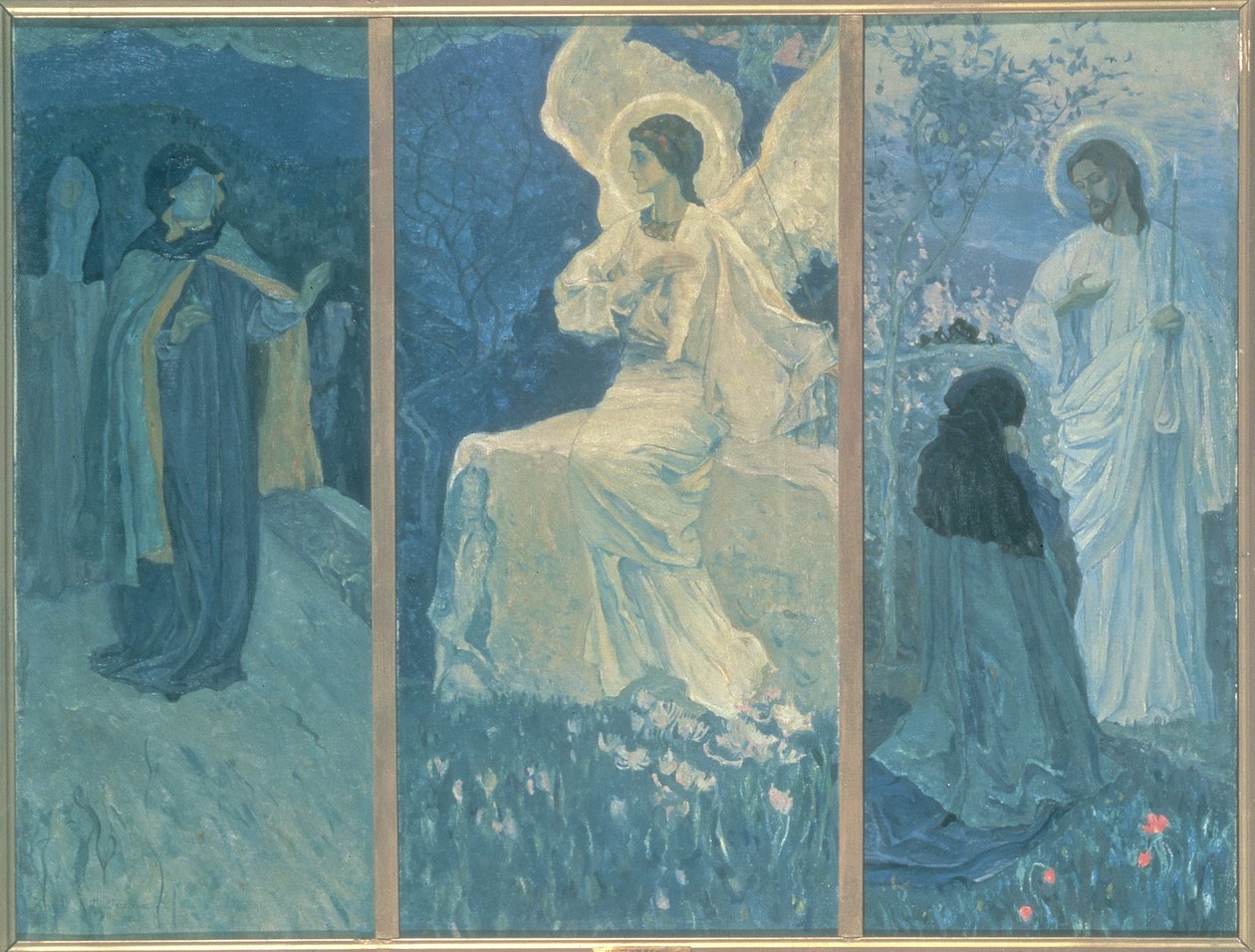 The Resurrection Triptykon, 1922 af Mikhail Vasilievich Nesterov