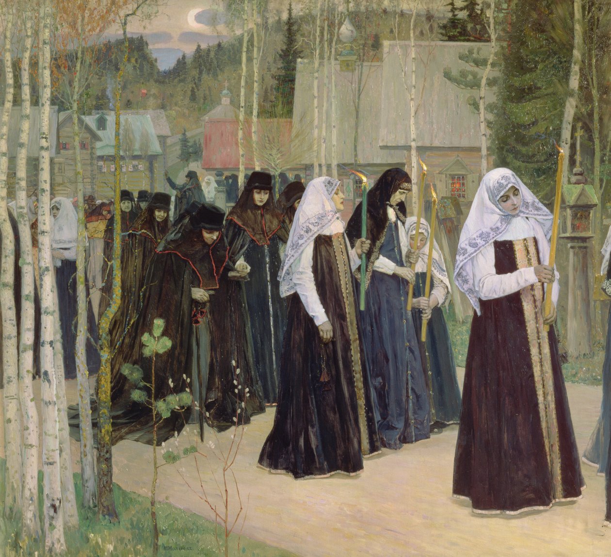 Tagen af sløret, 1898 af Mikhail Vasilievich Nesterov