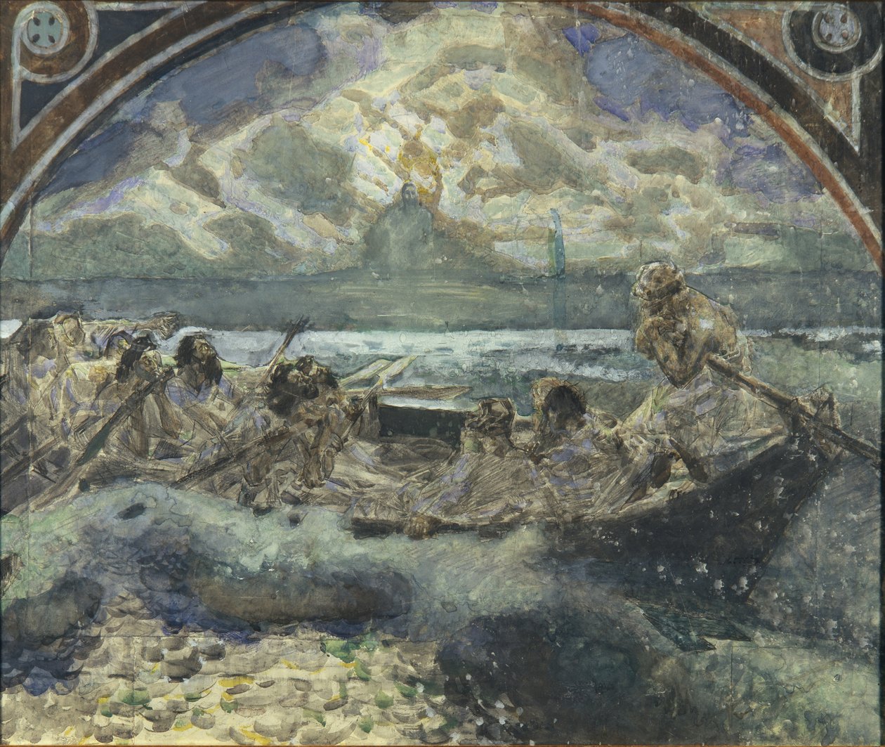 Jesus går på vandet, 1890 af Mikhail Aleksandrovich Vrubel