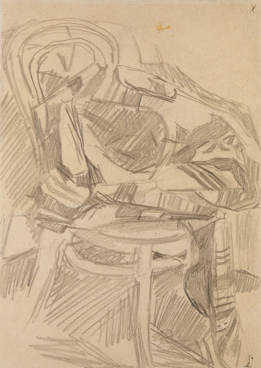 Plaid på stolen, 1904 af Mikhail Aleksandrovich Vrubel