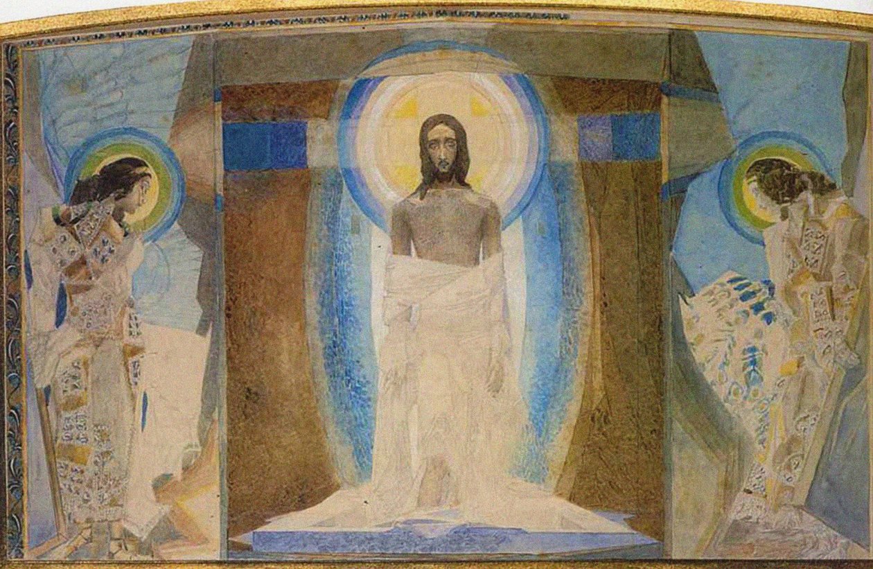 Opstandelsestriptykonen, 1887 af Mikhail Aleksandrovich Vrubel