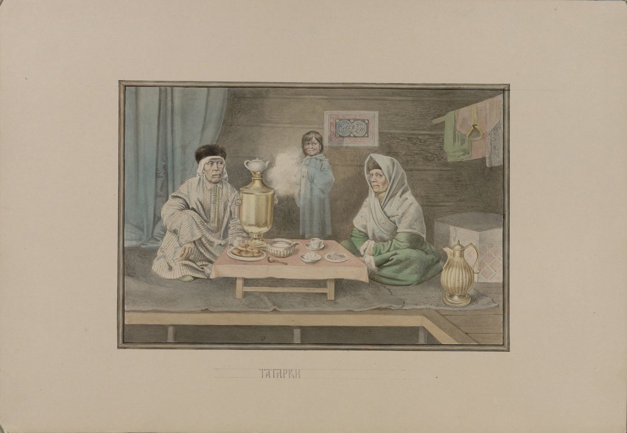 Tatariske kvinder, 1862. af Mikhail Stepanovich Znamensky