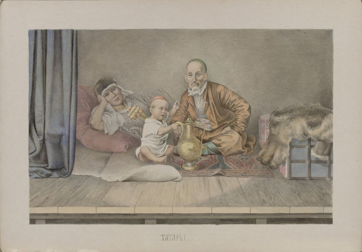 Tatarer, 1862. af Mikhail Stepanovich Znamensky