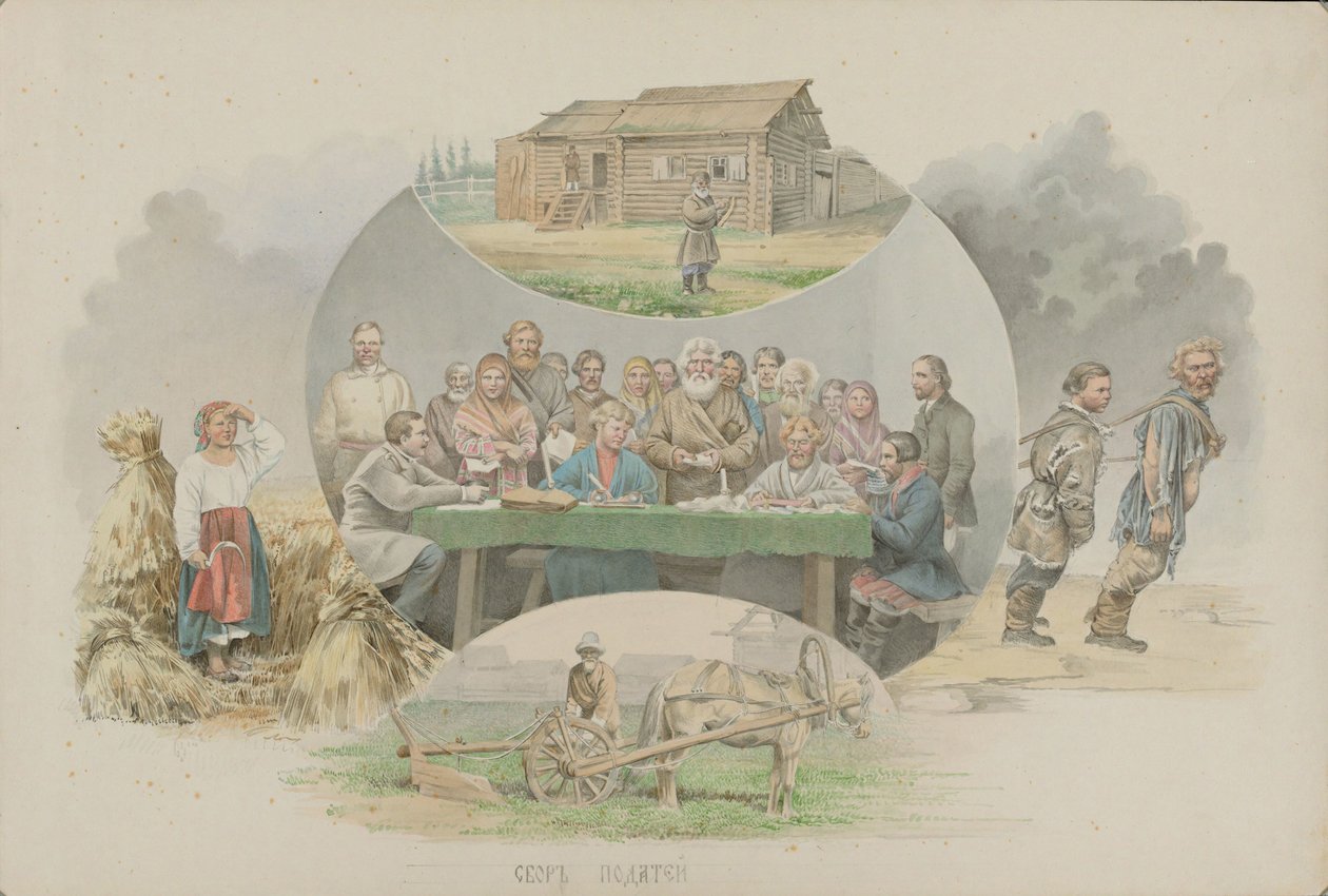 Skatteopkrævning, 1862. af Mikhail Stepanovich Znamensky