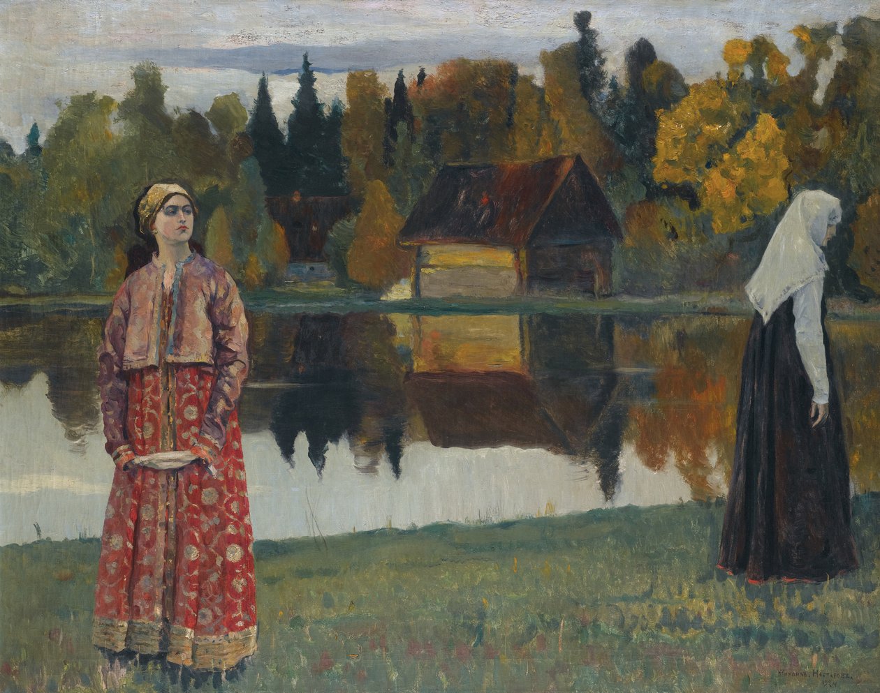 Ved søen, 1924 af Mikhail Vasilievich Nesterov