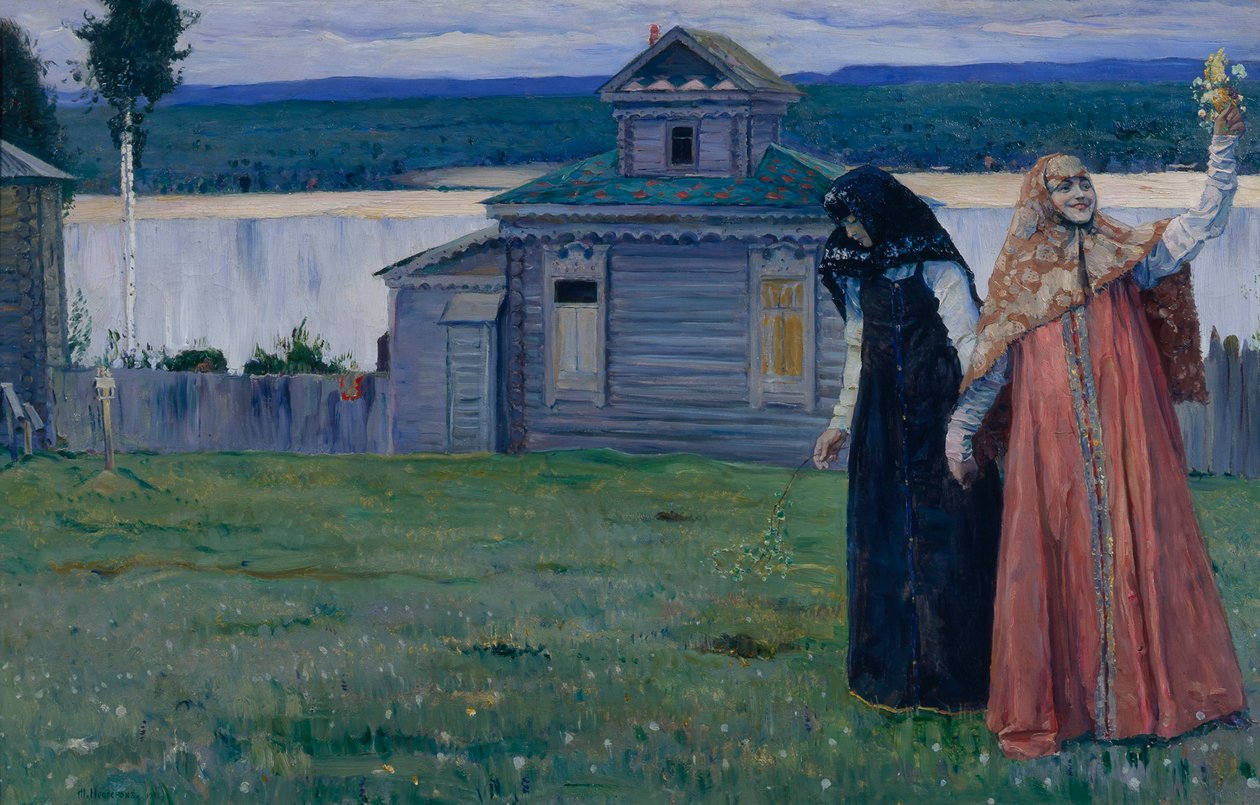 I et afsondret kloster Sisters, 1915. af Mikhail Vasilievich Nesterov