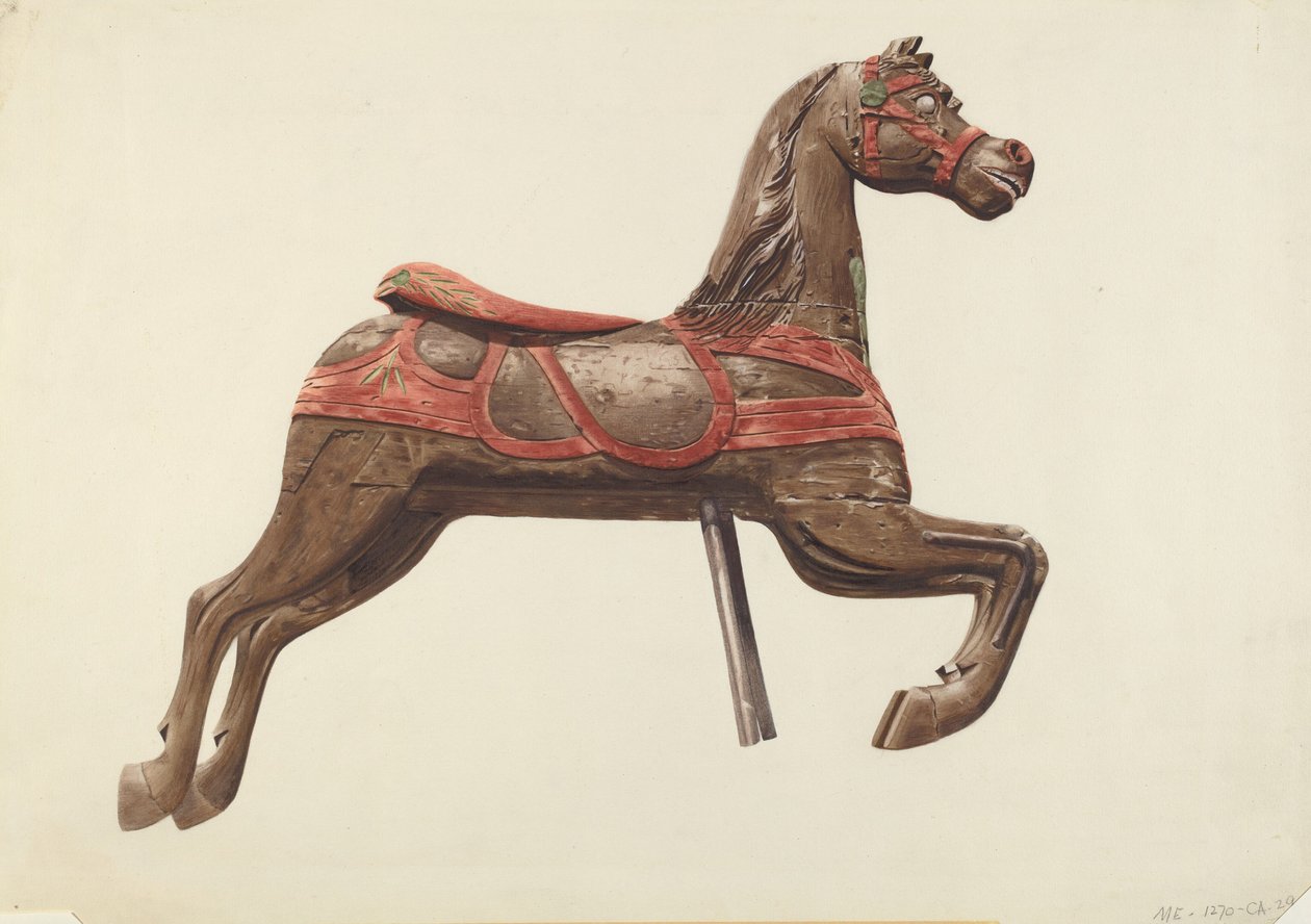 Karrusel hest af Mildred E. Bent