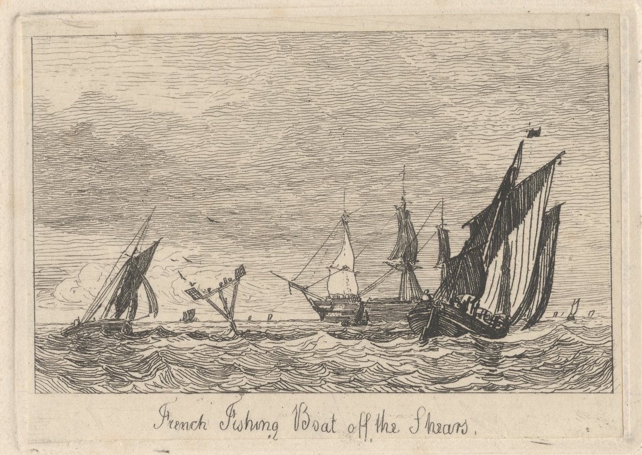 Fransk fiskerbåd ud for saksen af Miles Edmund Cotman