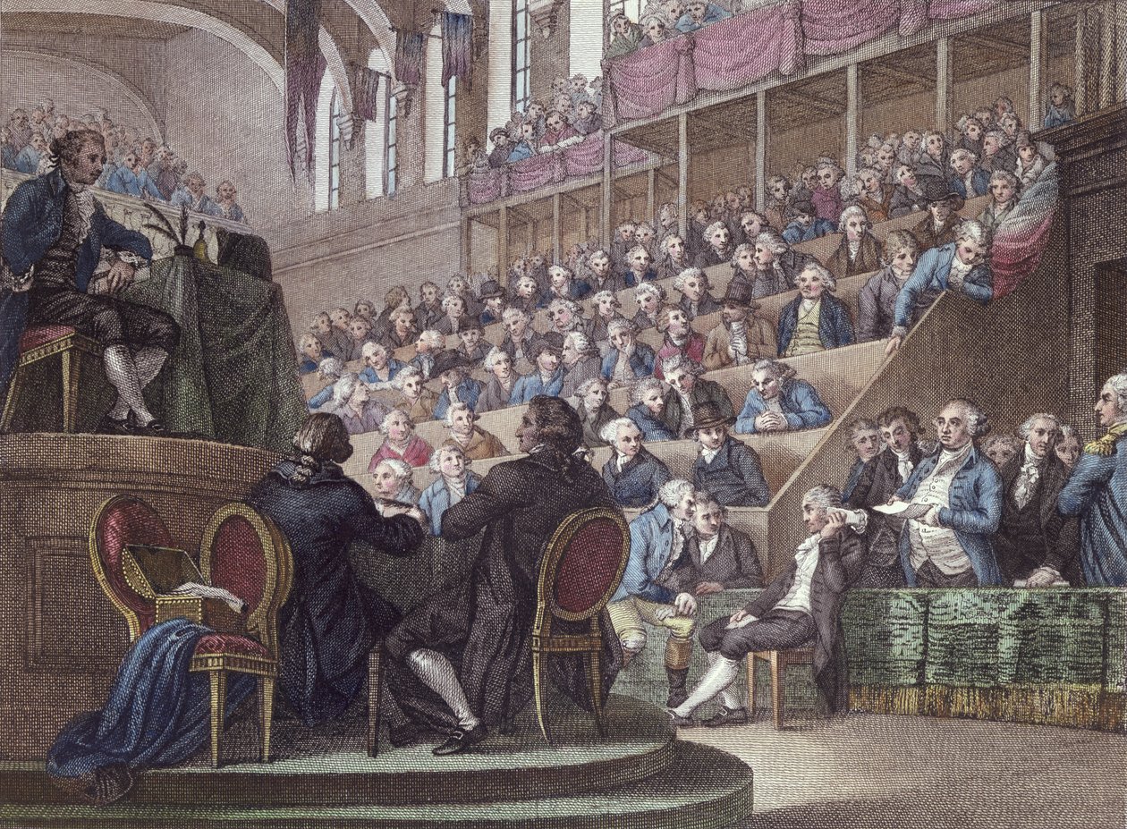 Retssagen mod Ludvig XVI (1754-93) for konventet, 26. december 1792, graveret af Reinier Vinkeles (1741-1816) og Daniel Vrydag (1765-1822) 1802 af Miller
