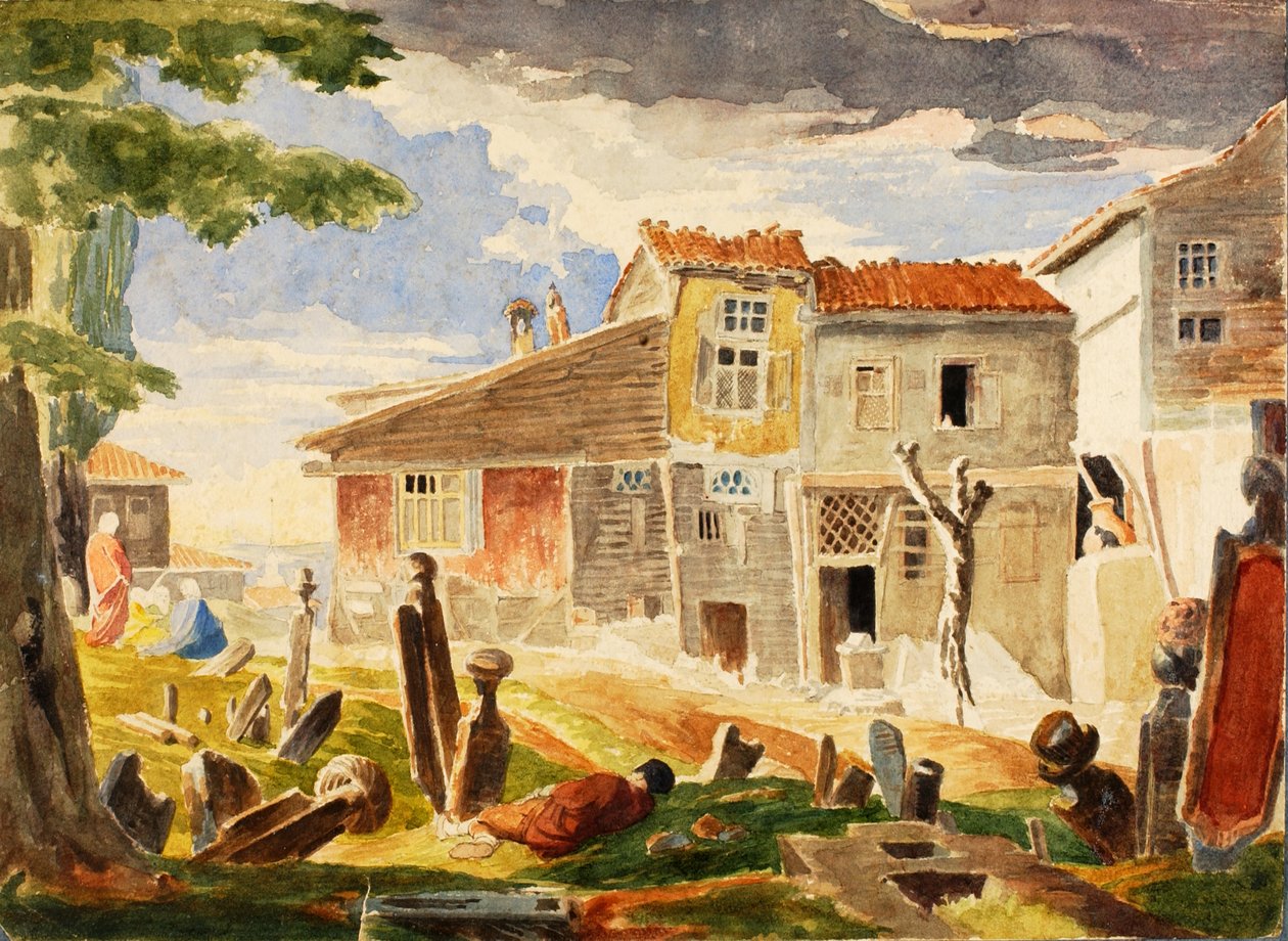 Kirkegård i Pera, n.d. af Miner Kilbourne Kellogg