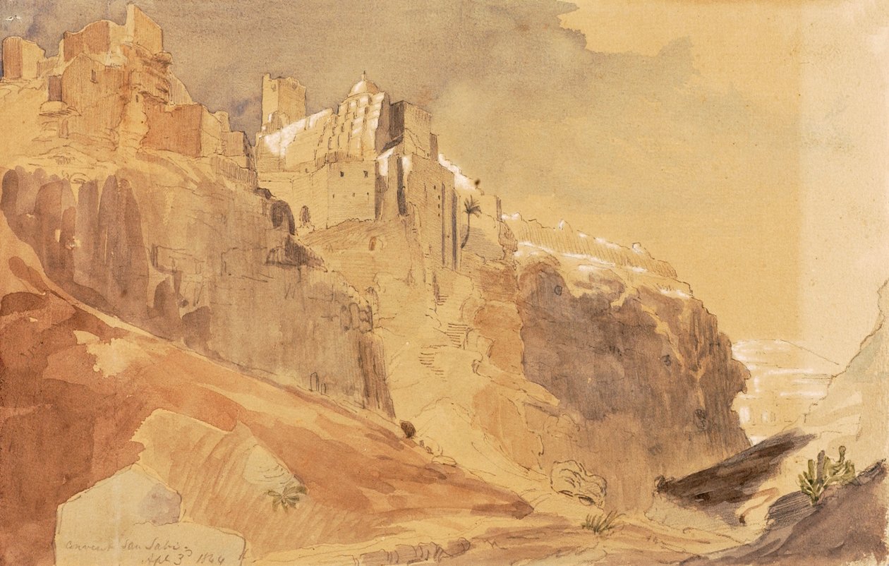 San Sabi kloster, 1844. af Miner Kilbourne Kellogg
