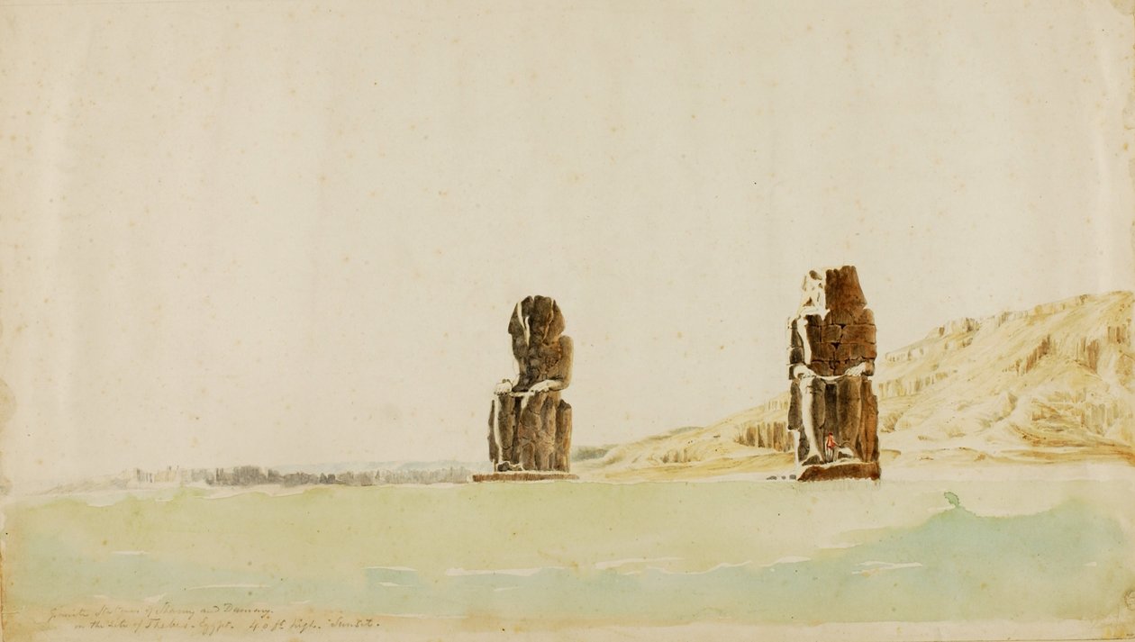 Statuer ved Memnon, Theben af Miner Kilbourne Kellogg