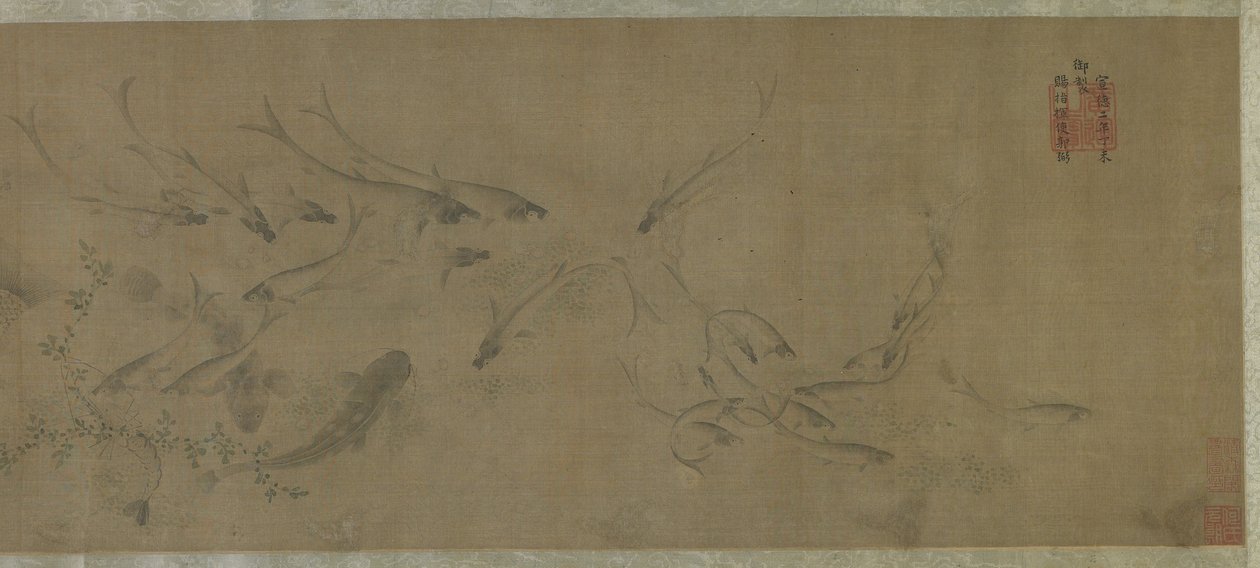 Fisk og Vand Ukrudt af Ming Dynasty Chinese School