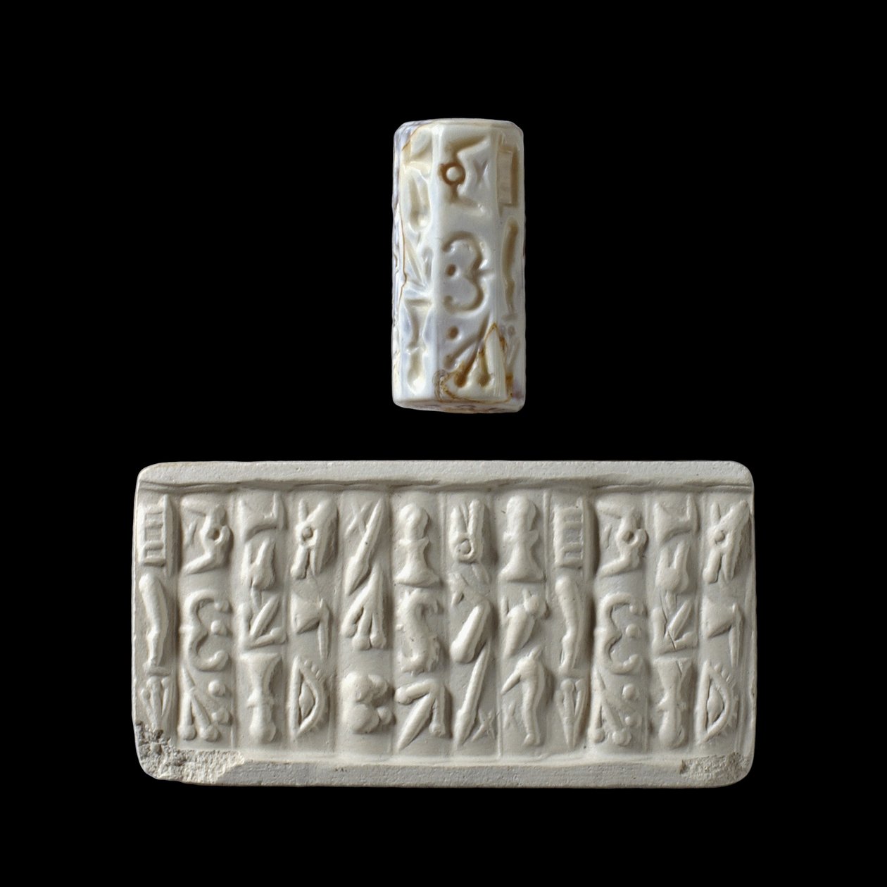 Ottekantet tætning (agat) af Minoan