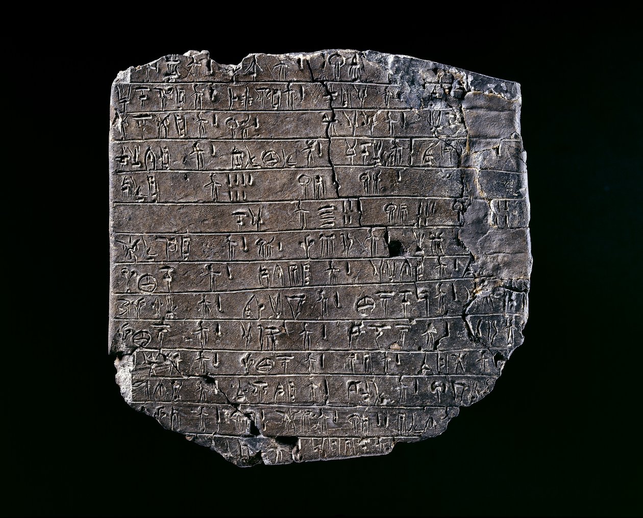 Tablet (brændt ler) af Minoan