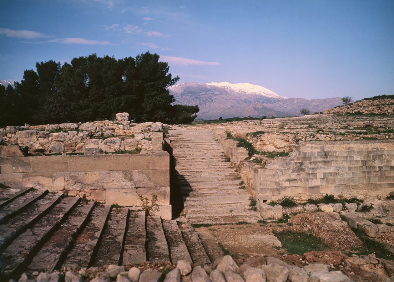Udsigt over paladset, ca.1900-1700 f.Kr af Minoan