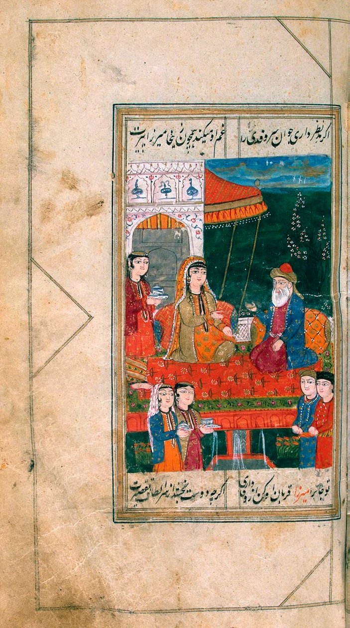 Miniature fra manuskriptet Divan, 1813. af Mirza Khan Kabuli.