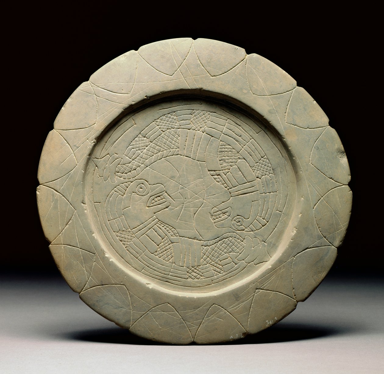Paletsten, Moundville, 1200-1500 (se også 422911) af Mississippian culture