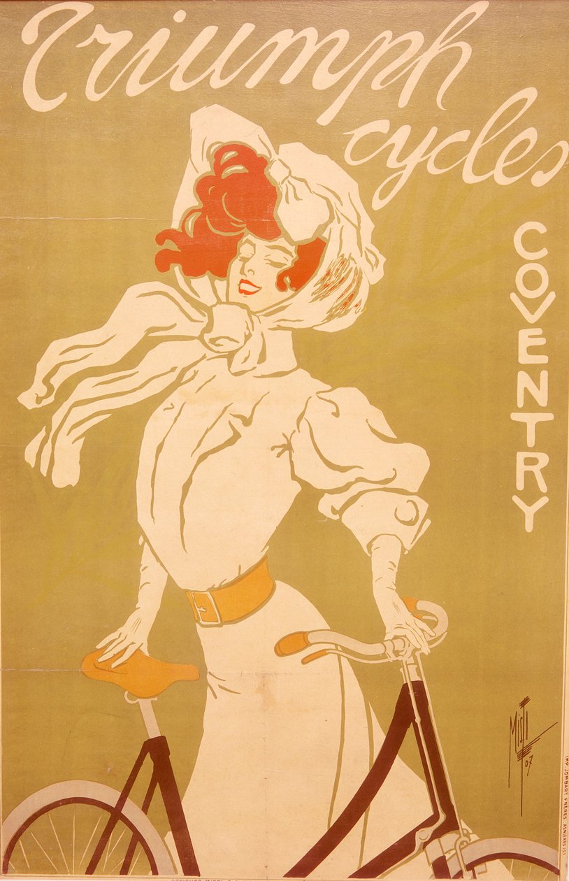 Plakat reklame Triumph cykler, 1907 af Misti