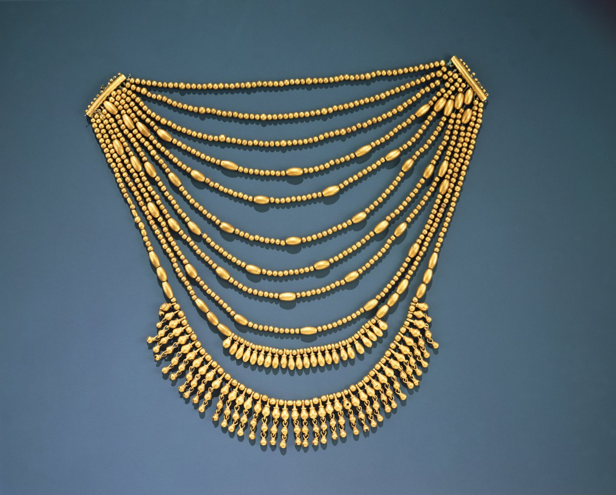 Halskæde med klokker (guld) af Mixtec