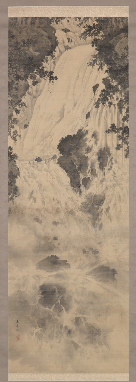 Vandfald af Mochizuki Gyokusen