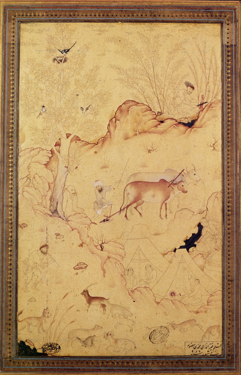 Scene of Rustic Life, Qazvin, 1578 af Mohammedi