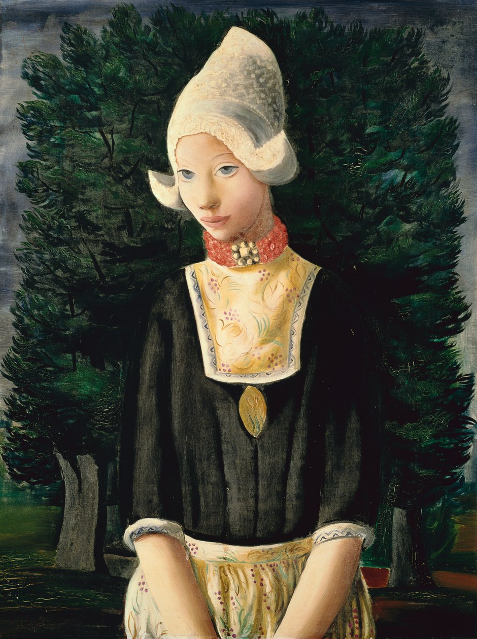 Hollandsk kvinde (olie på lærred) af Moise Kisling