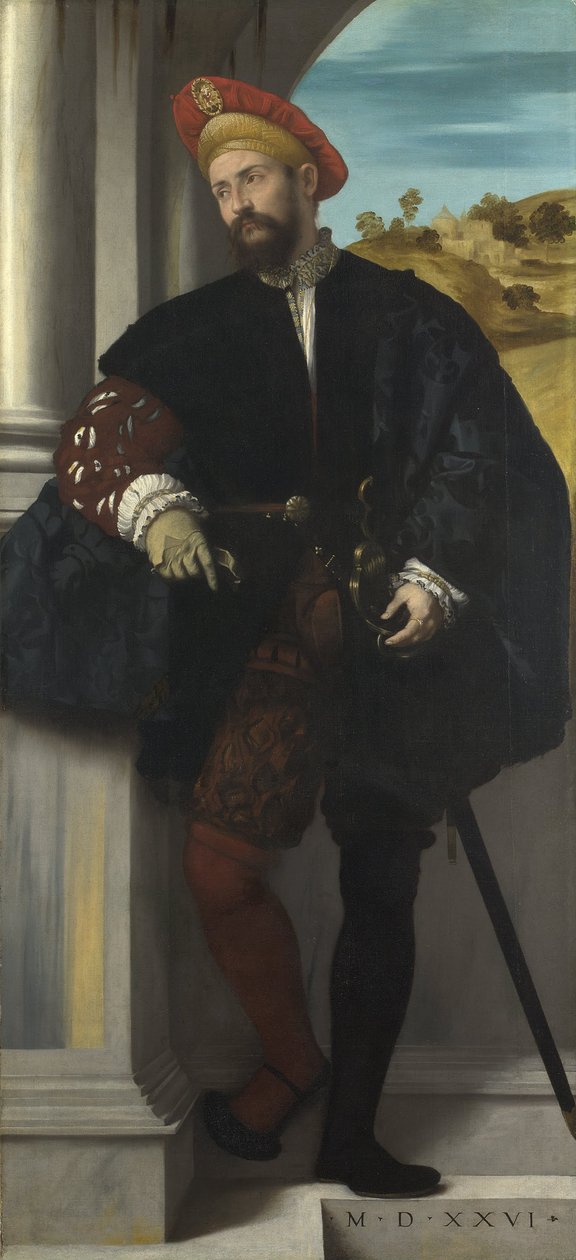 Portræt af en mand af Moretto da Brescia