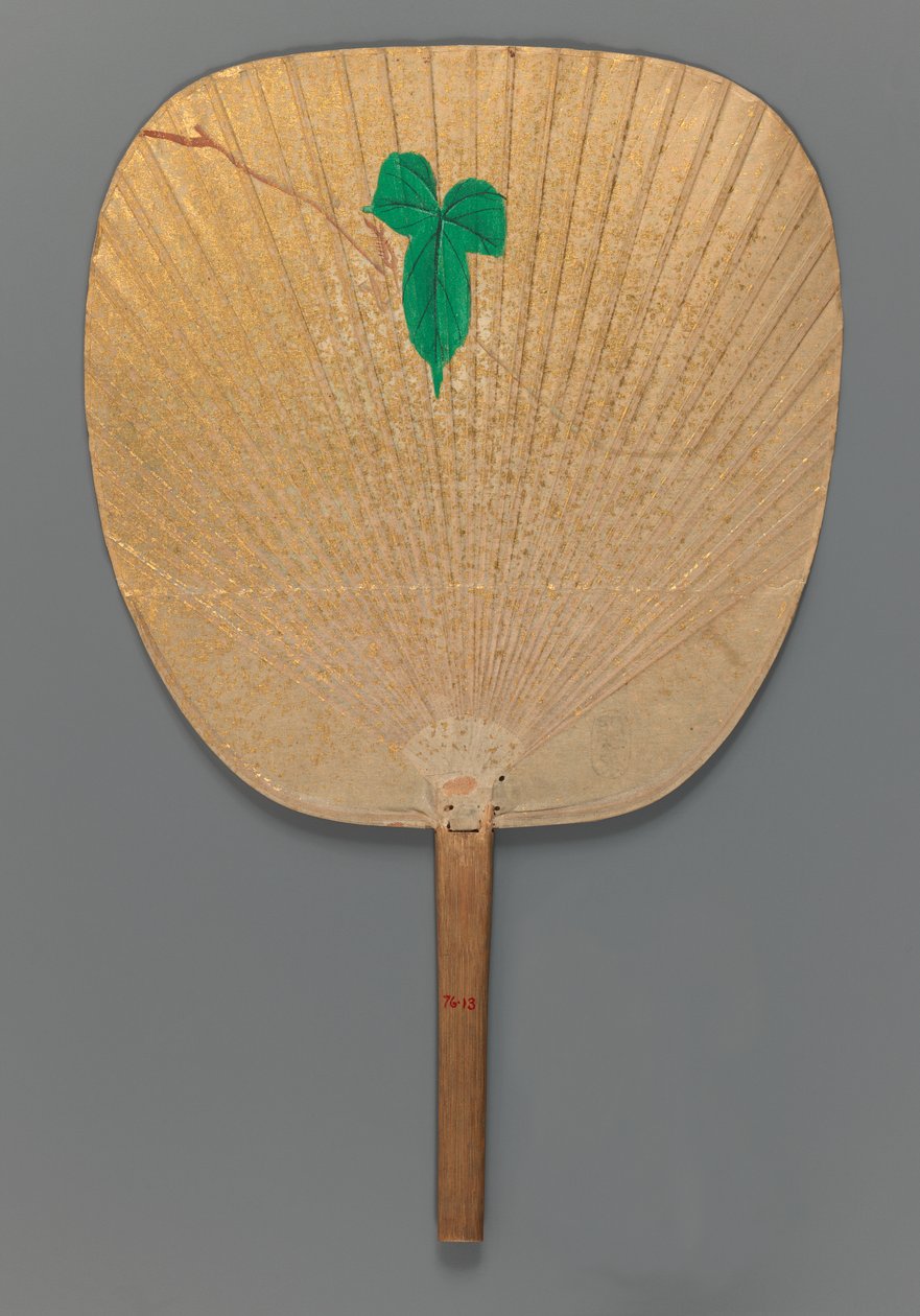 Morning Glory (verso), ca. 1870 (blæk, farve og guldpletter på papir) af Mori Ippo