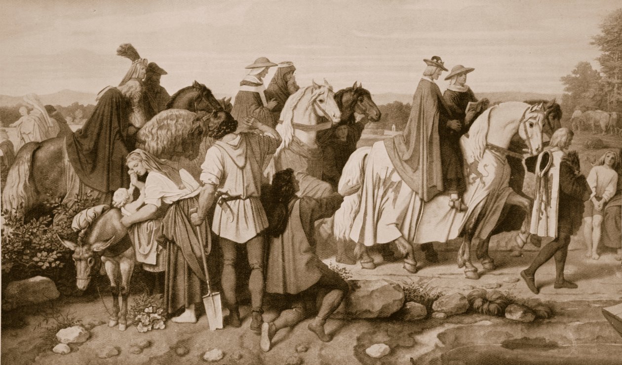 Rudolph I kører til Speier af Moritz Ludwig von Schwind