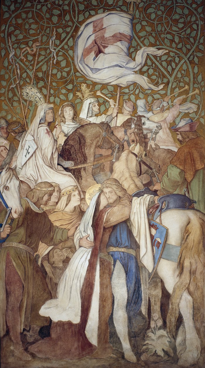 Fresco, Elisabeth-Galerie, Wartburg Castle, c.1845-55 af Moritz Ludwig von Schwind