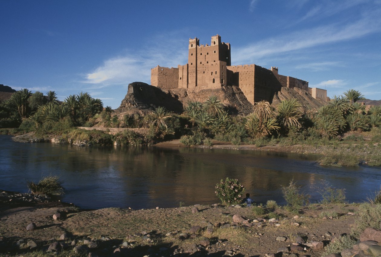 Udsigt over en ksar, Draa-dalen af Moroccan School