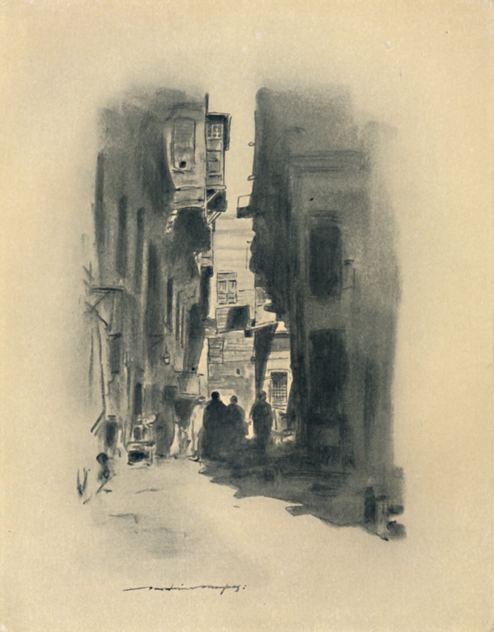 A Cairo Street, 1903dani af Mortimer L Menpes
