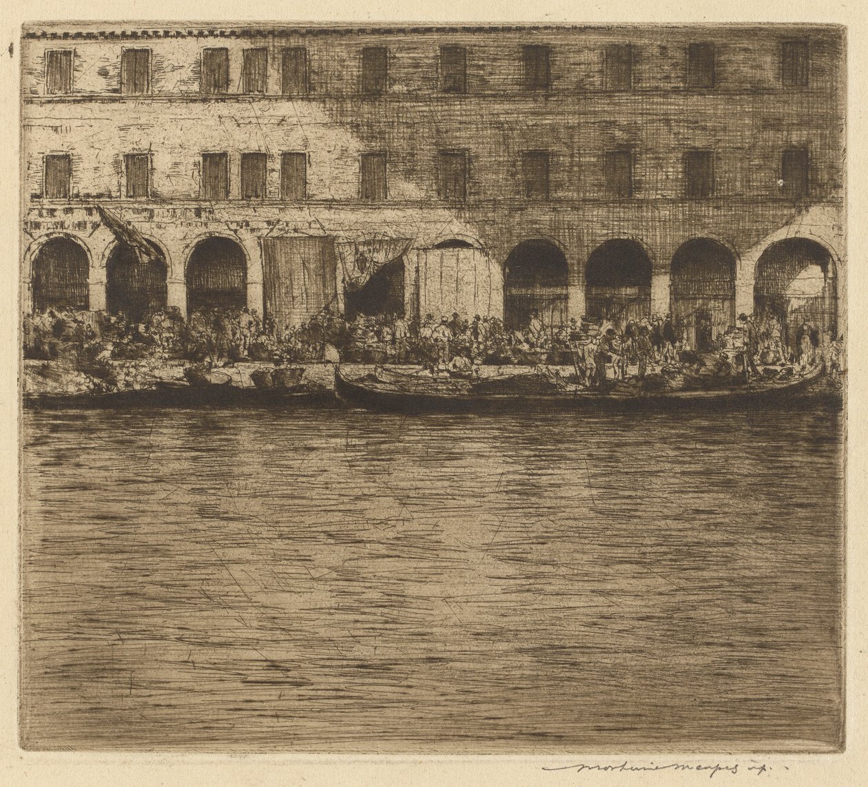 Rialto Markets, Venedig af Mortimer Menpes