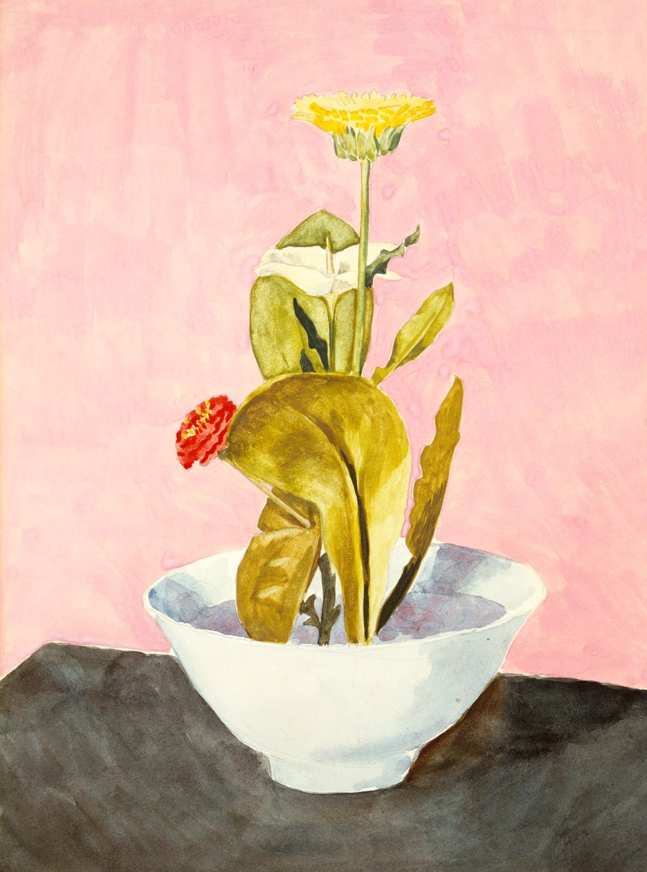 Skål med blomster, 1918. af Morton Livingston Schamberg