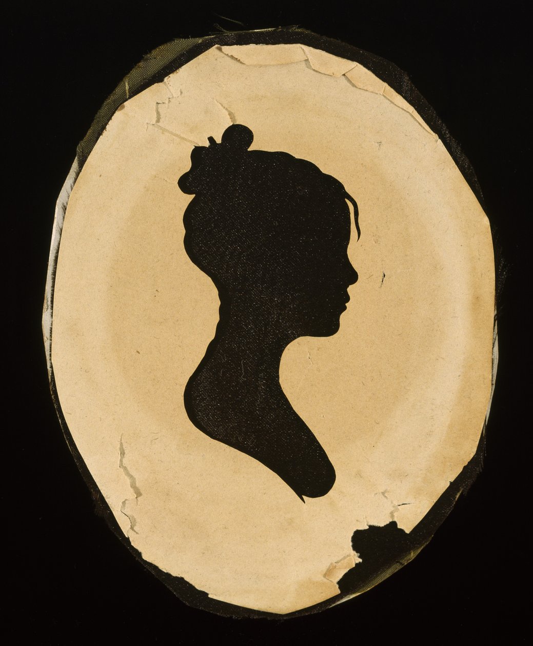 Revealed Silhouette of a Young Woman, efter 1802 (vævet papir med sort blæk) af Moses Williams