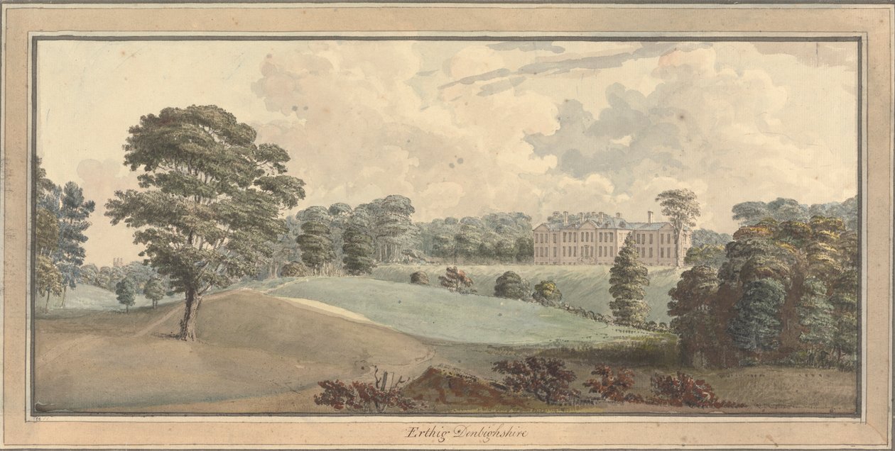 Udsigt over Ertiga, Denbighshire, Wales af Moses Griffith