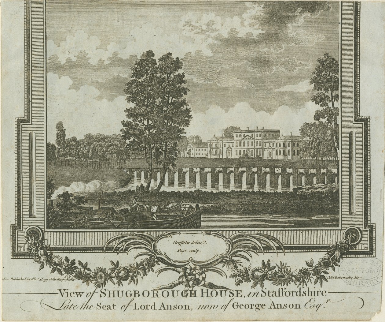 Shugborough Hall: gravering, nd [?1760