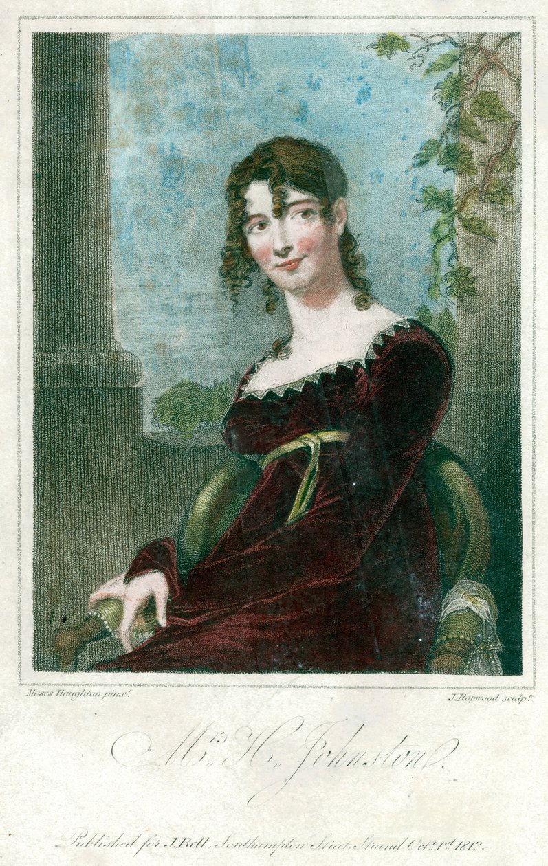 Fru H Johnston, 1818. af Moses Haughton